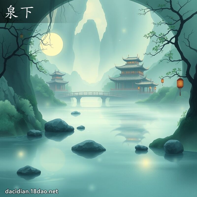 泉下 - 國語大辭典配圖