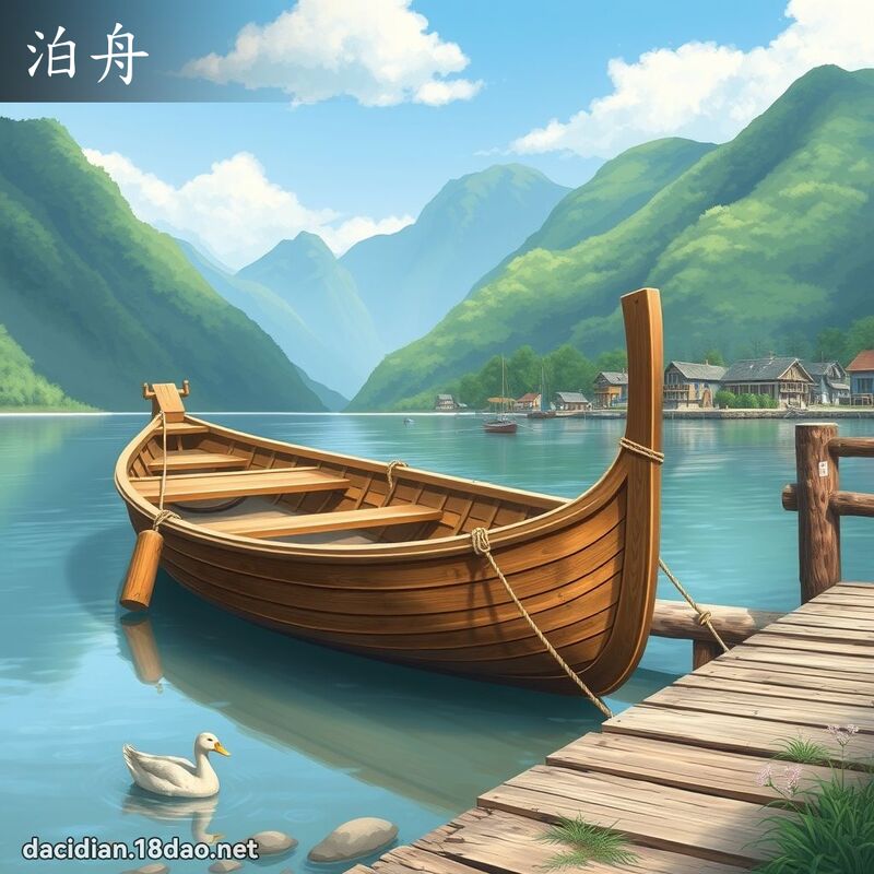 泊舟 - 国语大辞典配图