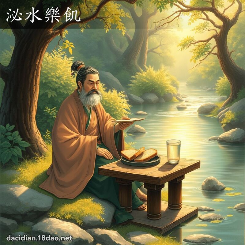 泌水樂飢 - 國語大辭典配圖