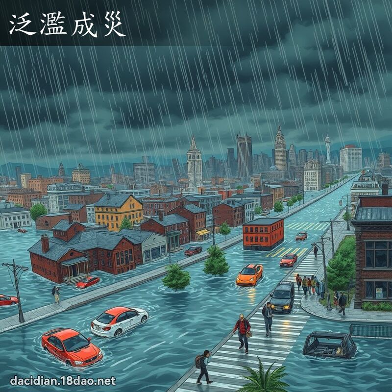 泛滥成灾 - 国语大辞典配图