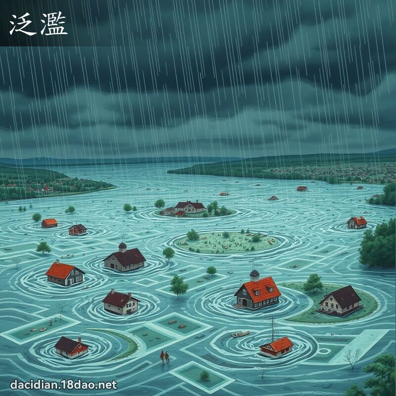 泛濫 - 國語大辭典配圖