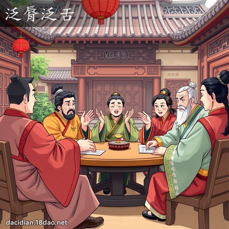 泛脣泛舌 - 國語大辭典配圖