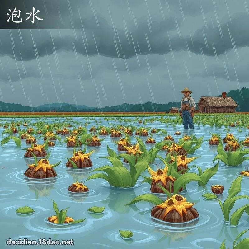 泡水 - 国语大辞典配图