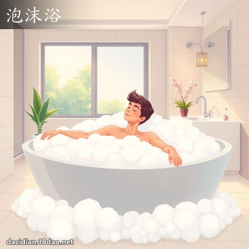 泡沫浴 - 國語大辭典配圖