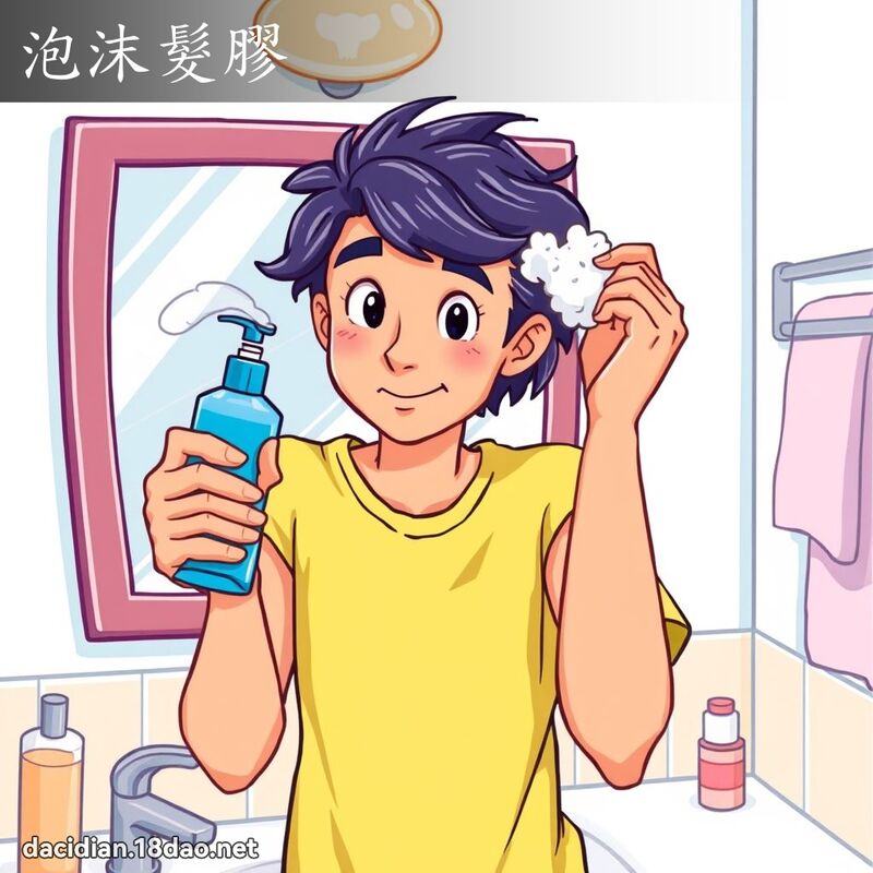 泡沫髮膠 - 國語大辭典配圖