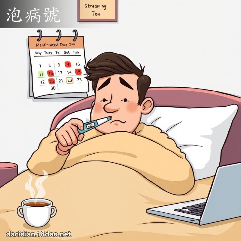 泡病号 - 国语大辞典配图