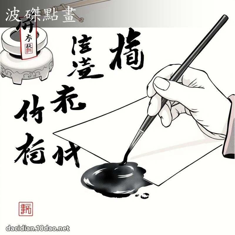 波磔點畫 - 國語大辭典配圖