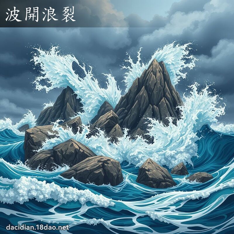 波開浪裂 - 國語大辭典配圖