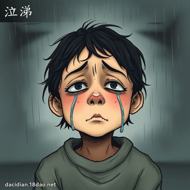 泣涕 - 國語大辭典配圖