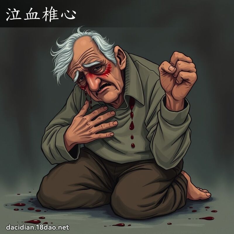 泣血椎心 - 国语大辞典配图