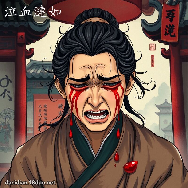 泣血漣如 - 國語大辭典配圖