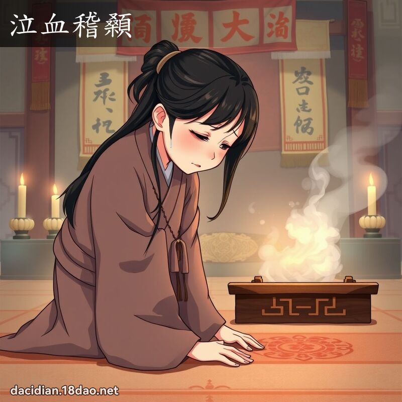 泣血稽顙 - 國語大辭典配圖