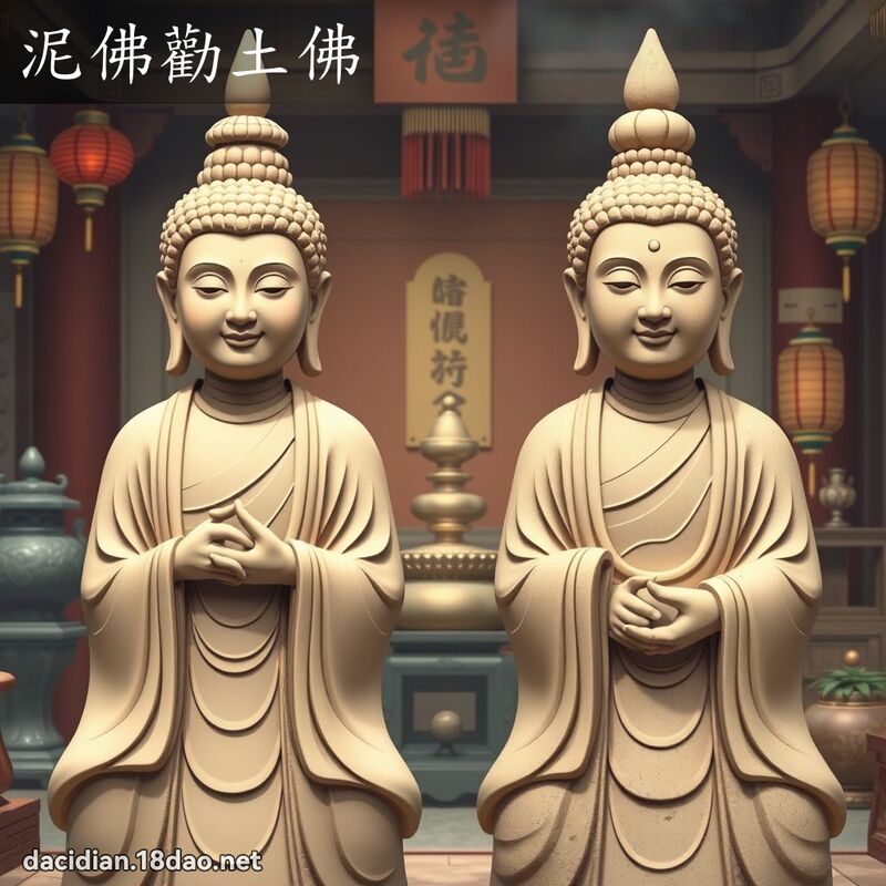 泥佛勸土佛 - 國語大辭典配圖