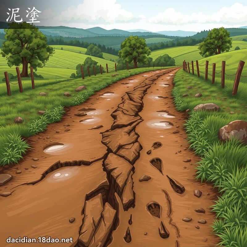泥塗 - 國語大辭典配圖