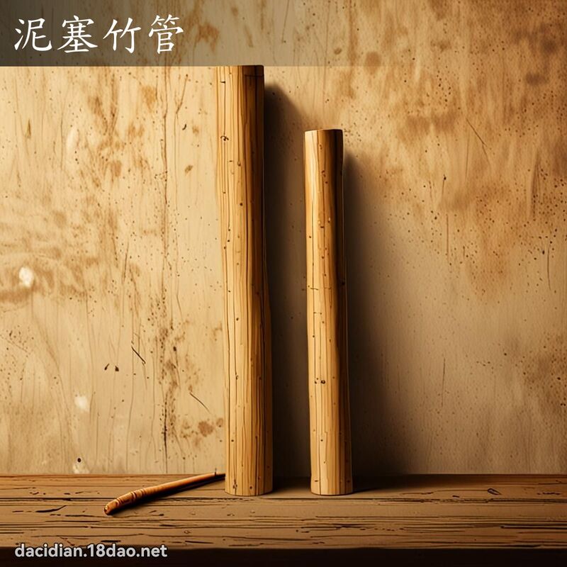 泥塞竹管 - 国语大辞典配图
