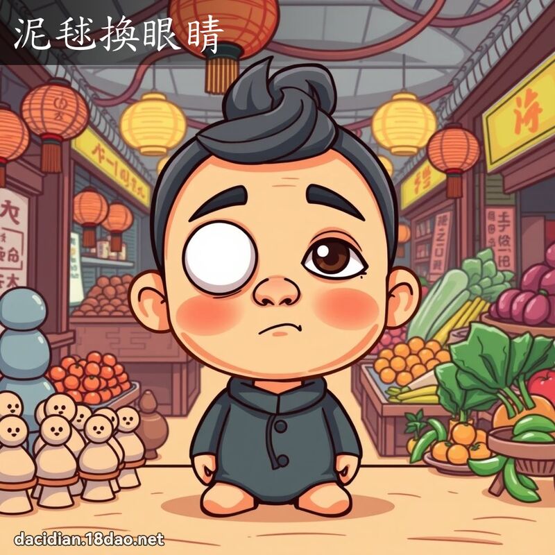 泥毬換眼睛 - 國語大辭典配圖