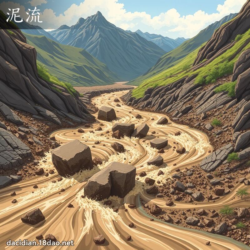 泥流 - 国语大辞典配图