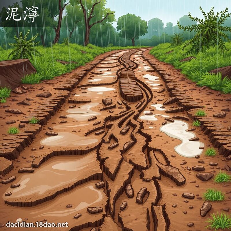 泥濘 - 國語大辭典配圖