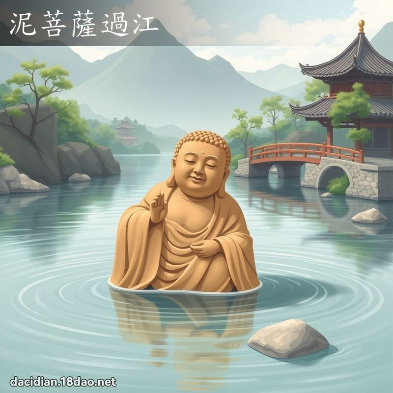 泥菩萨过江 - 国语大辞典配图