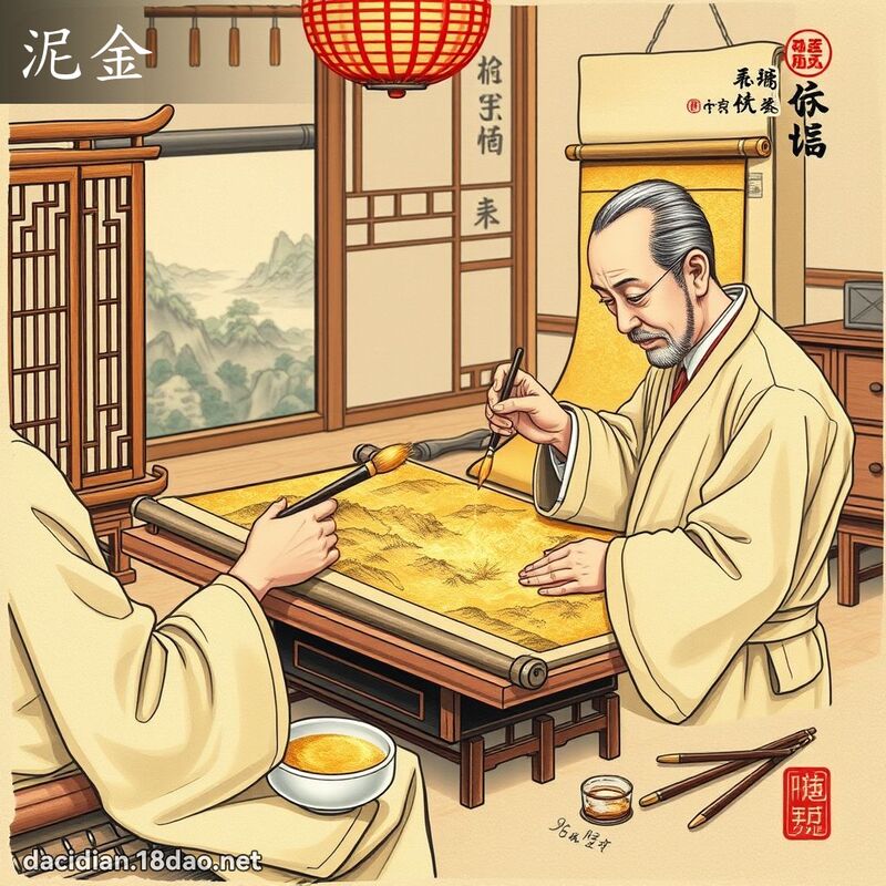 泥金 - 國語大辭典配圖