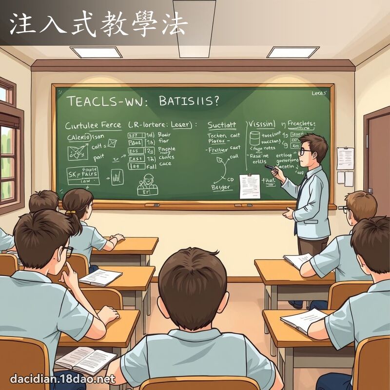 注入式教學法 - 國語大辭典配圖