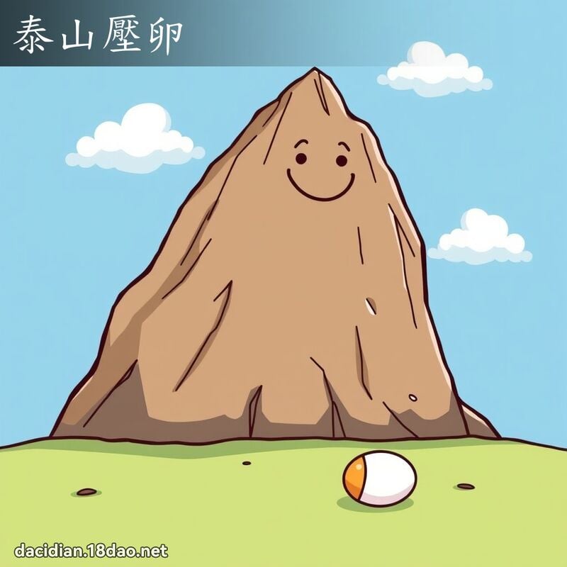 泰山壓卵 - 國語大辭典配圖