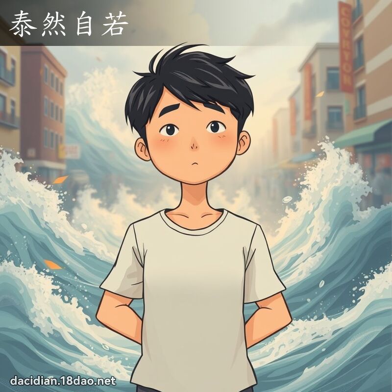 泰然自若 - 國語大辭典配圖