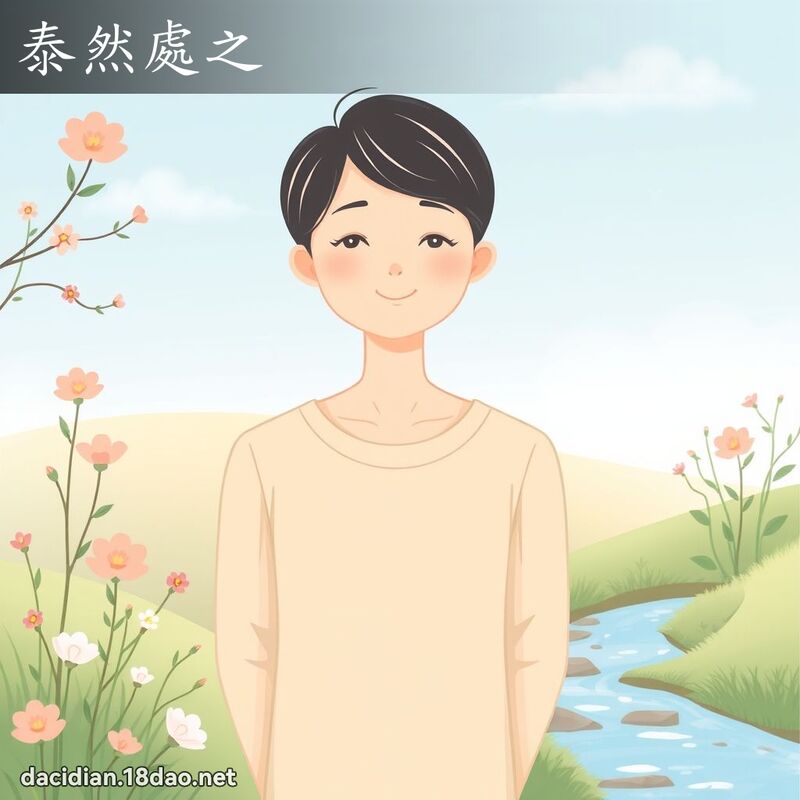 泰然处之 - 国语大辞典配图