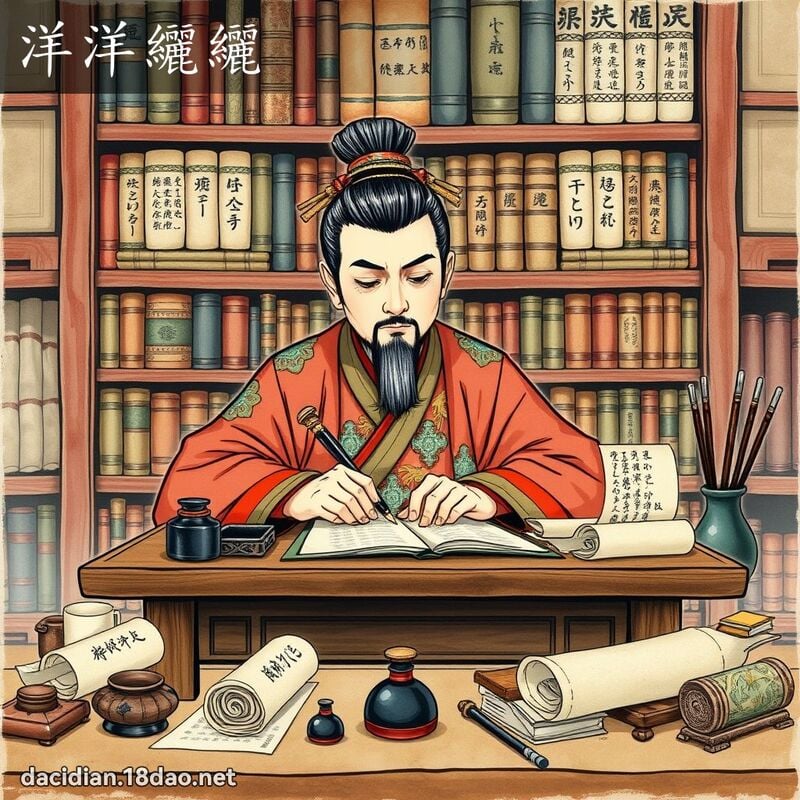 洋洋纚纚 - 国语大辞典配图