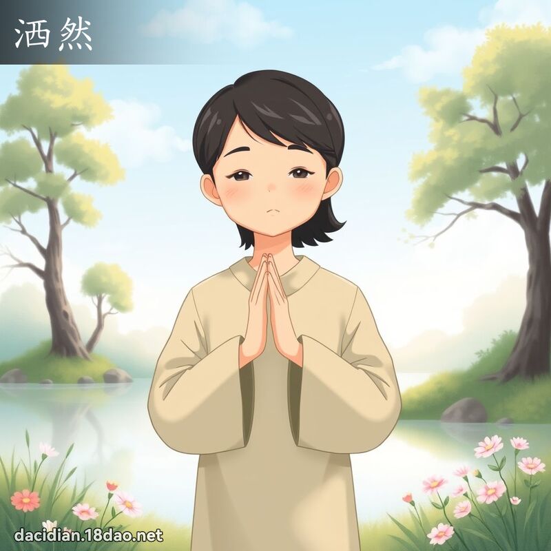 洒然 - 国语大辞典配图