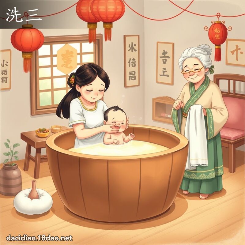 洗三 - 国语大辞典配图