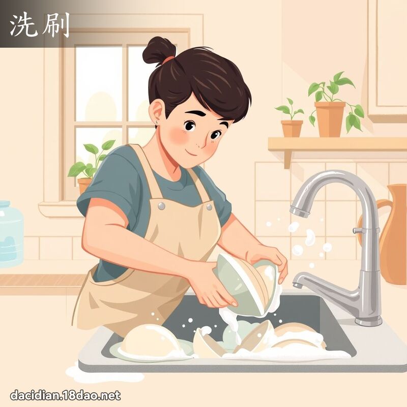 洗刷 - 国语大辞典配图