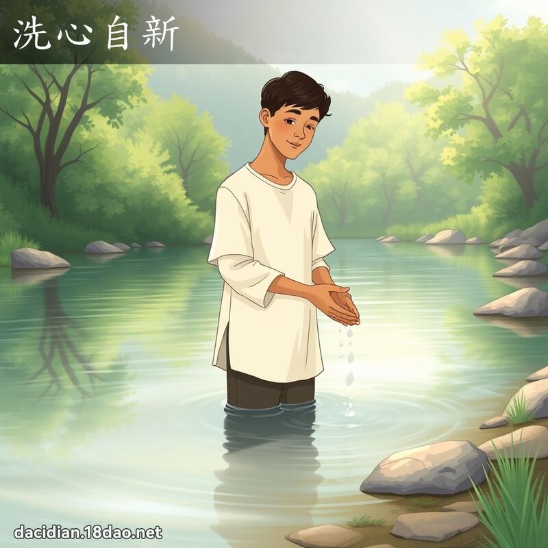洗心自新 - 國語大辭典配圖