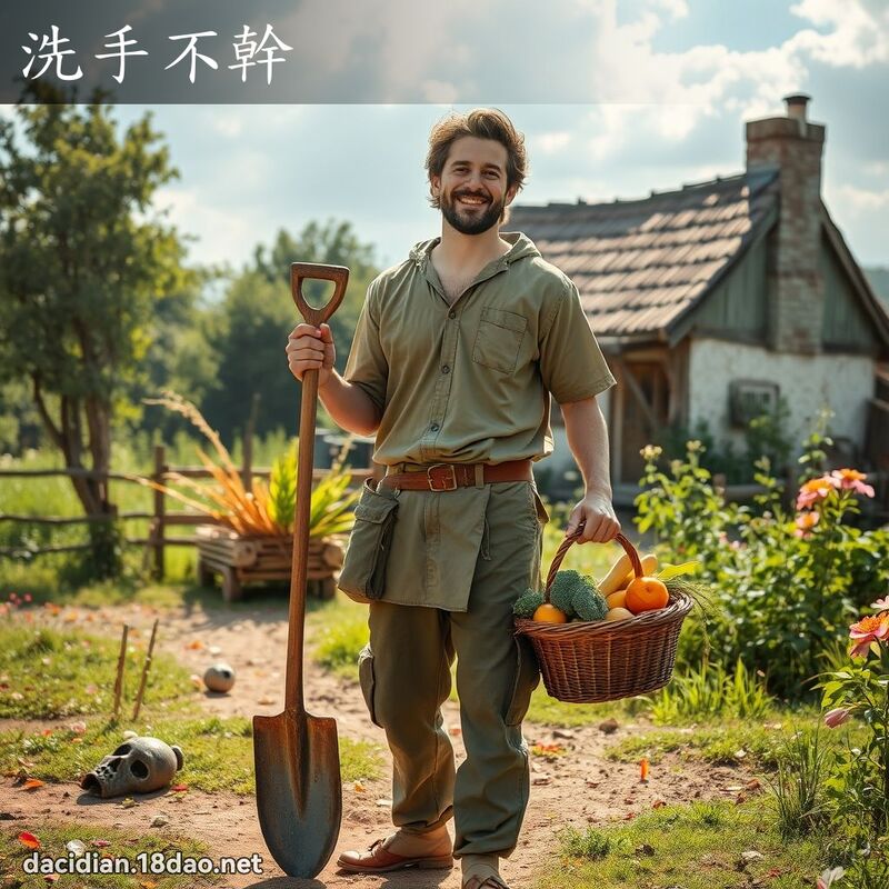 洗手不幹 - 國語大辭典配圖