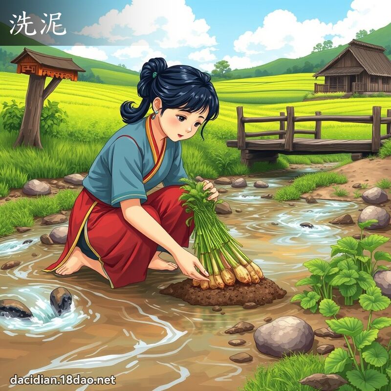洗泥 - 國語大辭典配圖