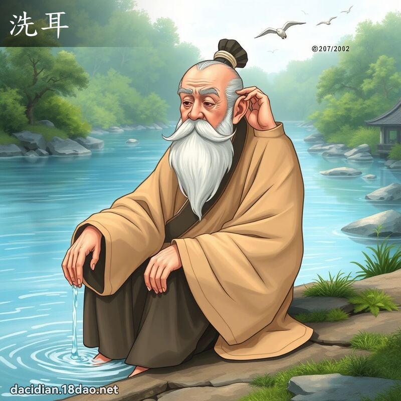 洗耳 - 國語大辭典配圖