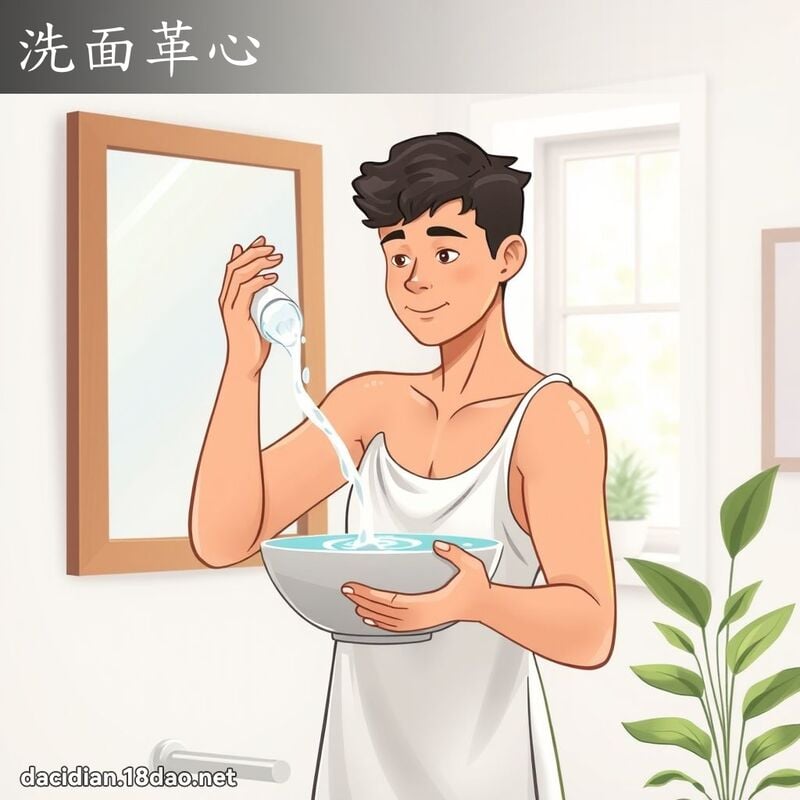 洗面革心 - 国语大辞典配图