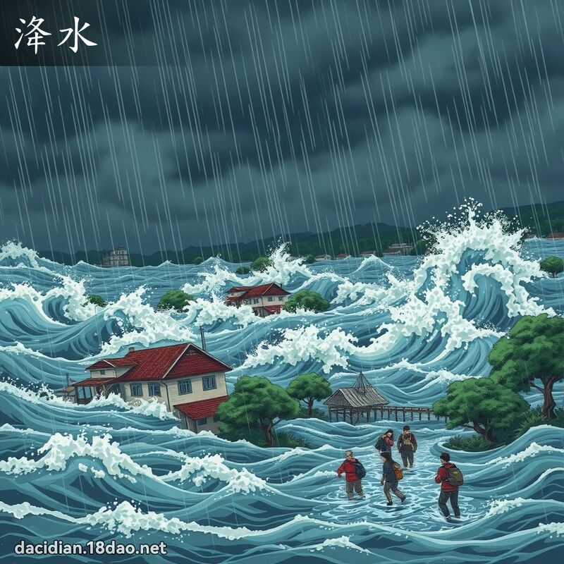 洚水 - 国语大辞典配图