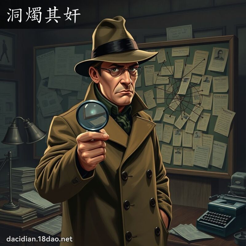洞燭其奸 - 國語大辭典配圖