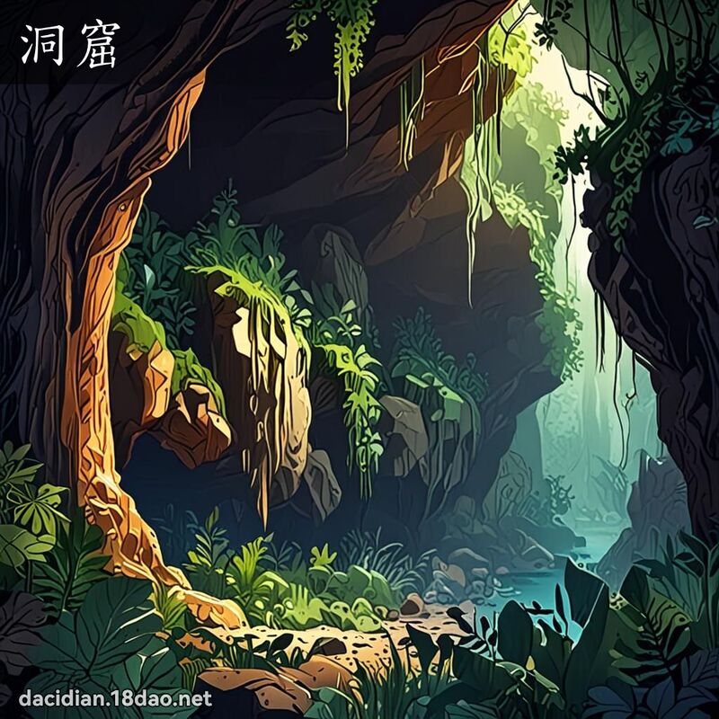 洞窟 - 國語大辭典配圖