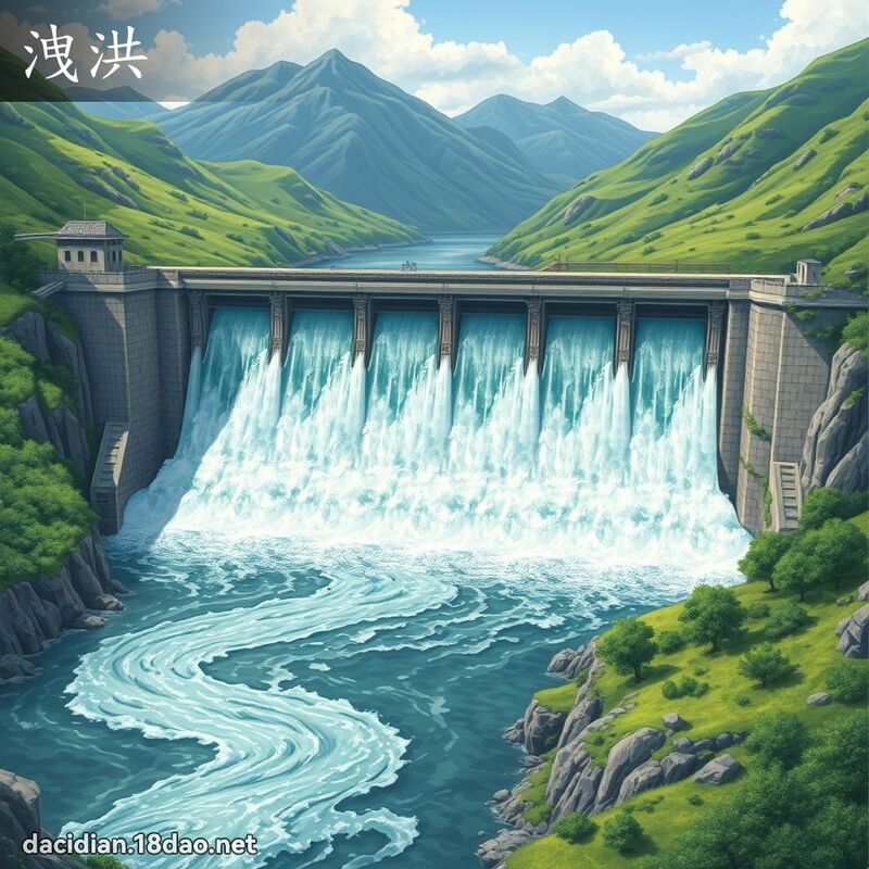 洩洪 - 國語大辭典配圖