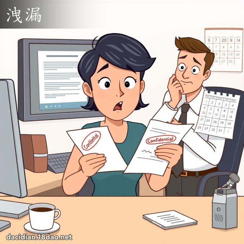 洩漏 - 國語大辭典配圖