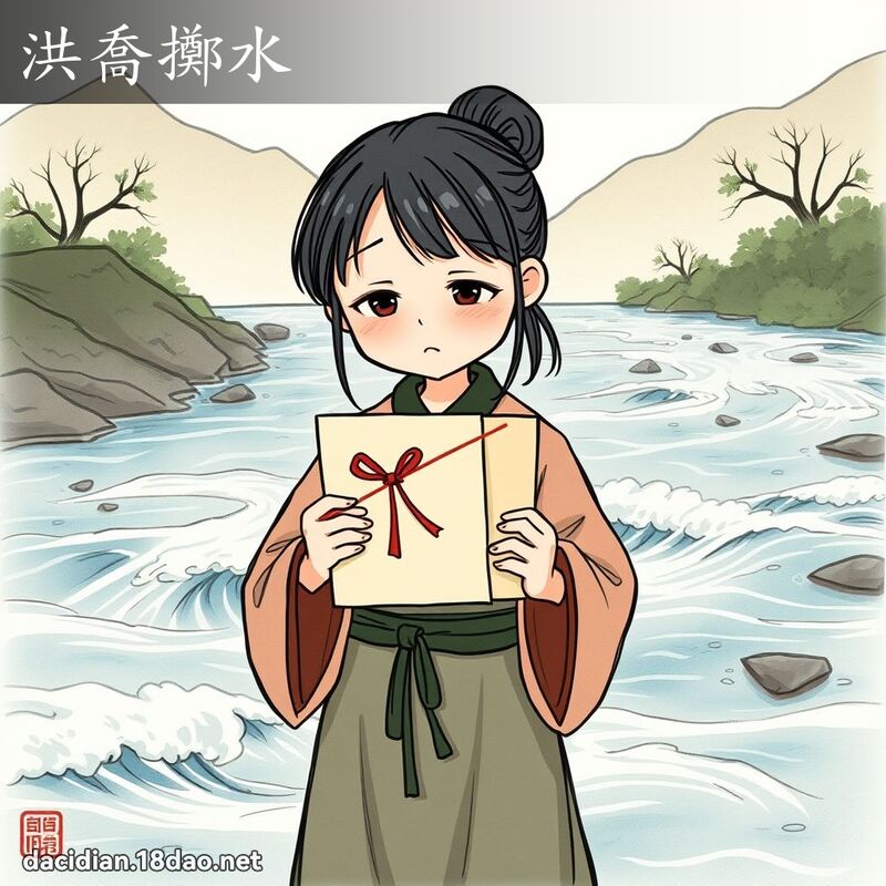 洪喬擲水 - 國語大辭典配圖