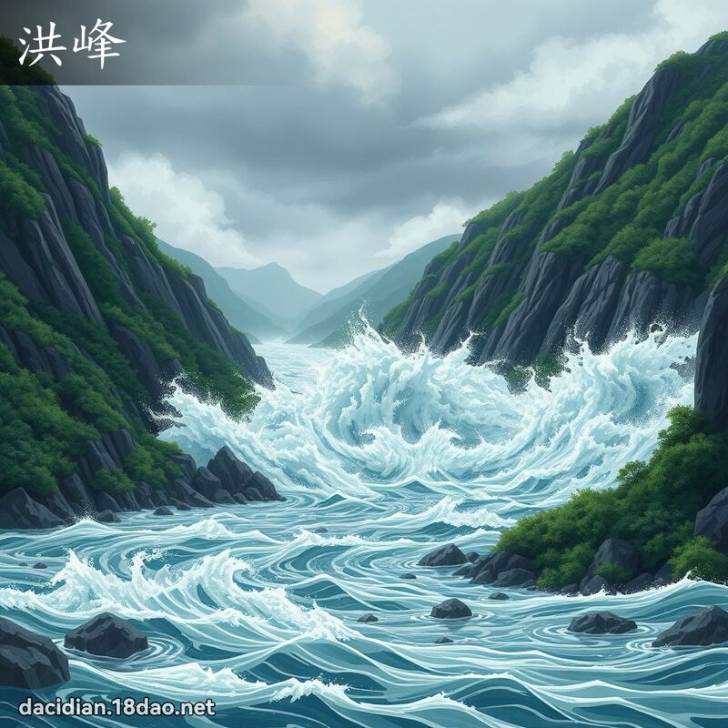 洪峰 - 国语大辞典配图