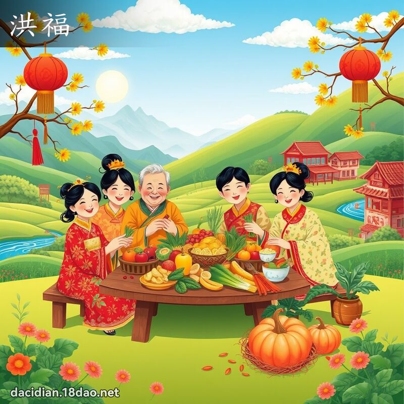 洪福 - 国语大辞典配图