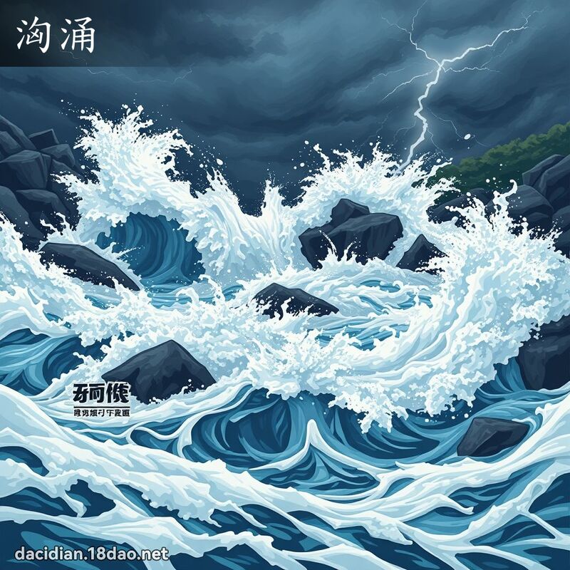 汹涌 - 国语大辞典配图