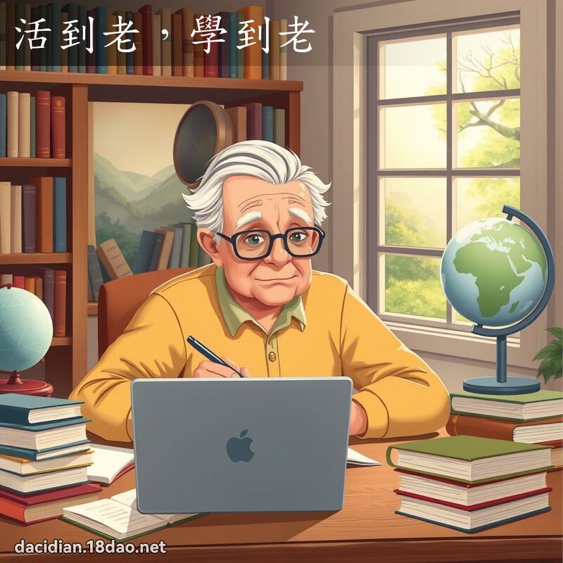 活到老，學到老 - 國語大辭典配圖