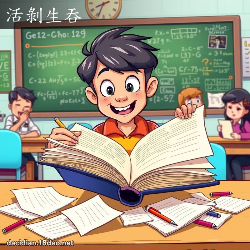 活剝生吞 - 國語大辭典配圖