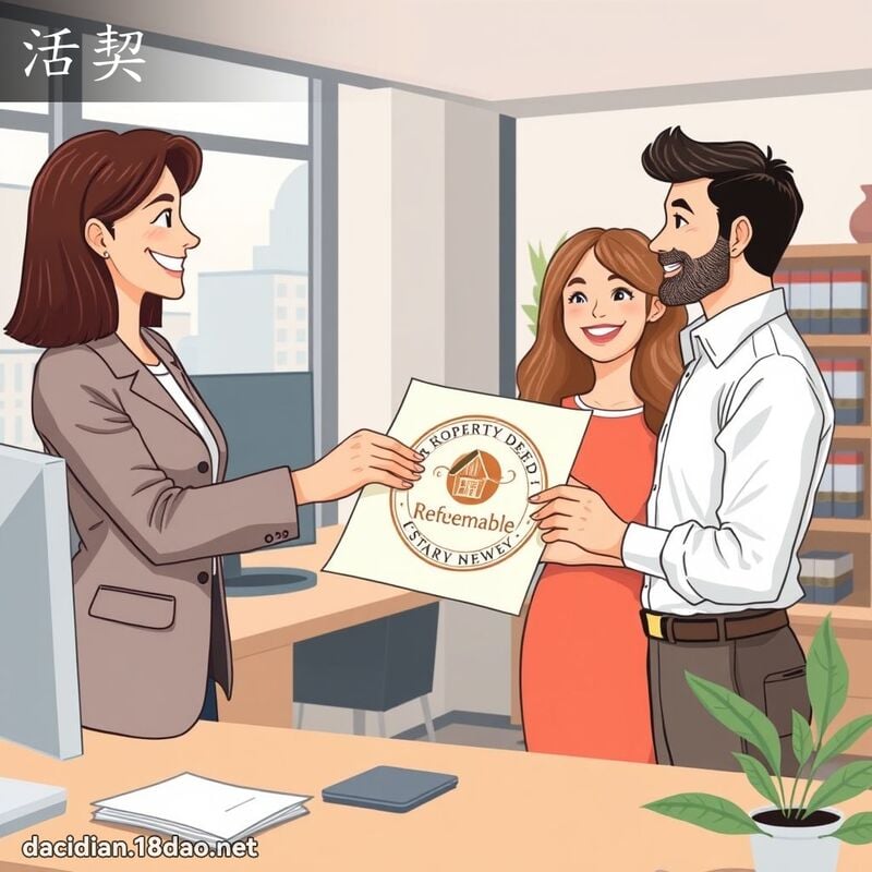 活契 - 國語大辭典配圖