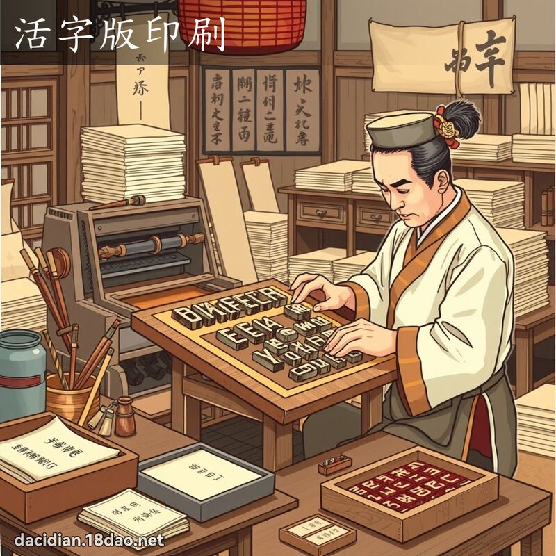 活字版印刷 - 國語大辭典配圖